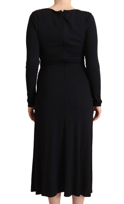 Vestido Midi Aline de Jersey de Manga Larga Pinko - Image 4
