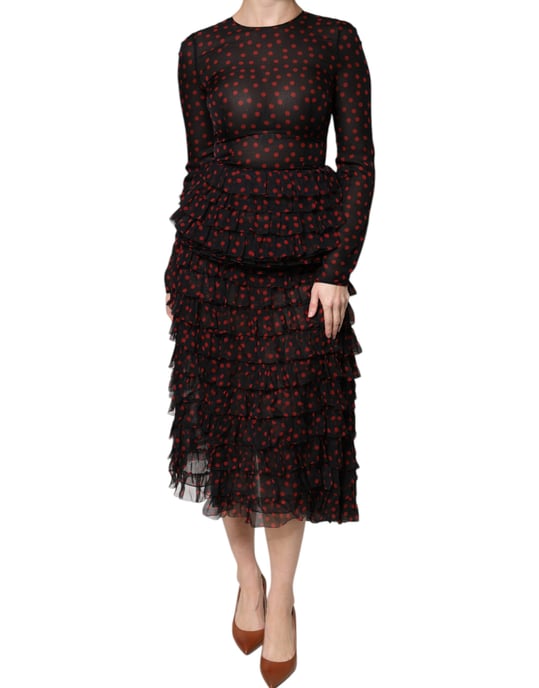 Vestido de lunares con volantes en capas - Image 2