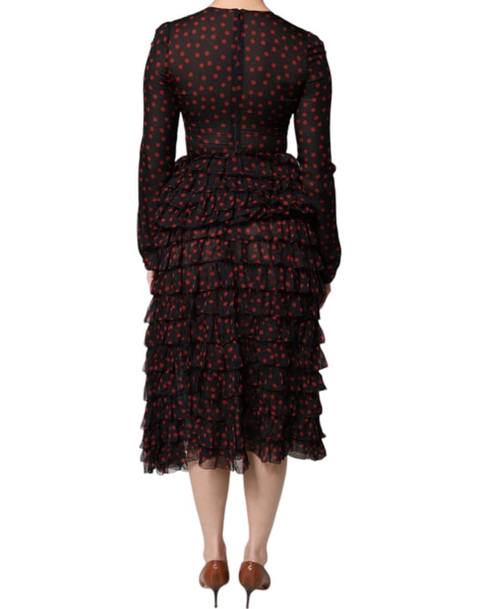 Vestido de lunares con volantes en capas - Image 4