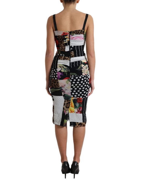 Vestido Tubo de Jersey con Estampado de Patchwork - Image 3