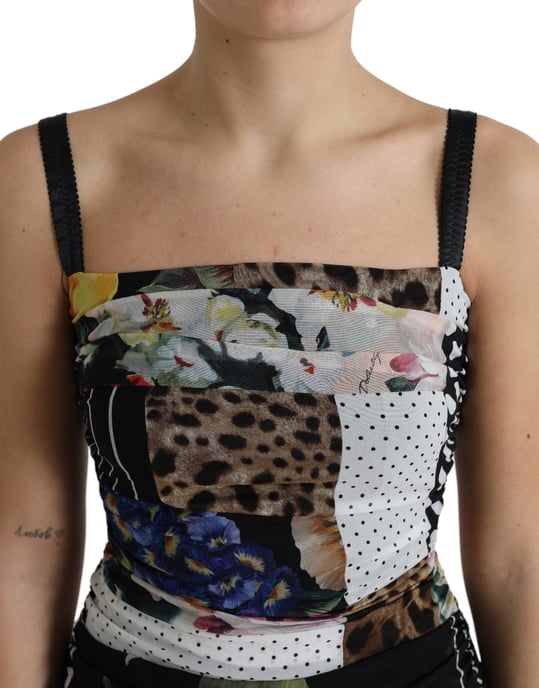 Vestido Tubo de Jersey con Estampado de Patchwork - Image 4