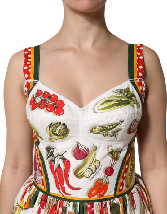 Vestido Midi con Volantes y Estampado de Verduras - Image 5