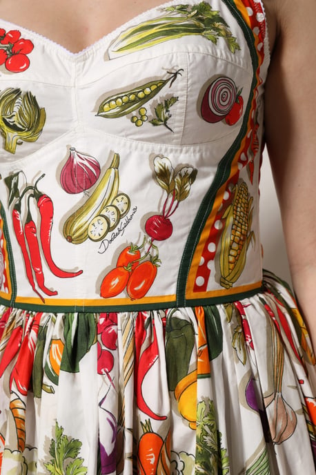 Vestido Midi con Volantes y Estampado de Verduras - Image 6