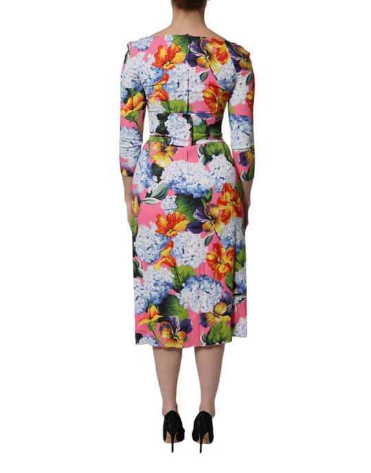 Vestido Midi de Impresión Floral con Rajo Lateral - Image 4