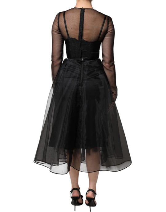 Vestido Midi Aline Negro - Image 4