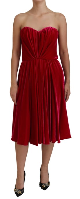 Vestido Aline Sin Mangas de Terciopelo - Image 1
