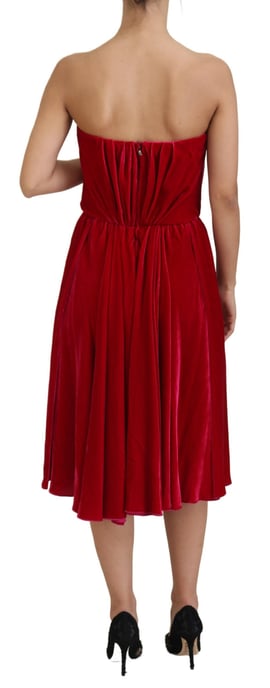 Vestido Aline Sin Mangas de Terciopelo - Image 2