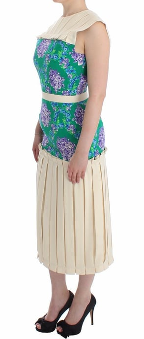 Vestido midi plizado con estampado floral - Image 2