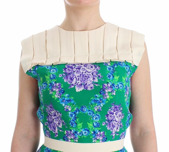 Vestido midi plizado con estampado floral - Image 5
