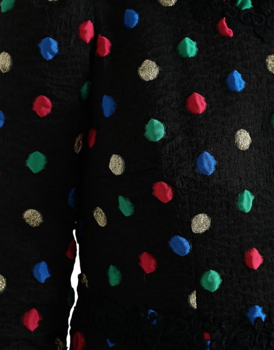 Vestido Lápiz Multicolor con Lunares y Mangas de 34 - Image 5