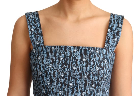Vestido midi de algodón impreso estilo Aline - Image 5
