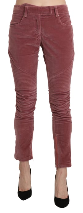 Pantalones Skinny de Terciopelo con Detalle de Cremallera - Image 1