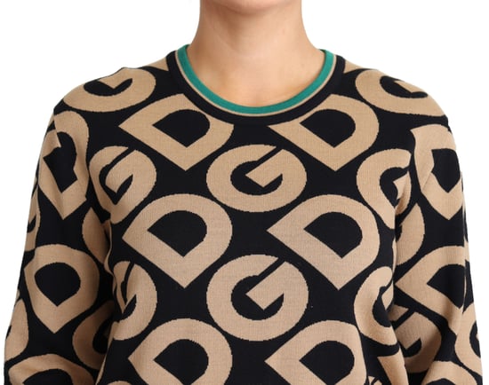 Suéter de punto Dg Beige Negro Tsh5538 - Image 3