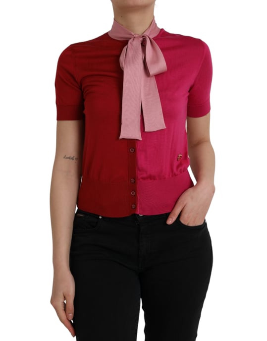 Top de Punto Corto con Manga y Pajarita Dolce Gabbana - Image 1