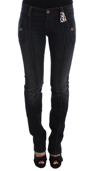 Jeans de pierna recta con detalle de costura único - Image 1