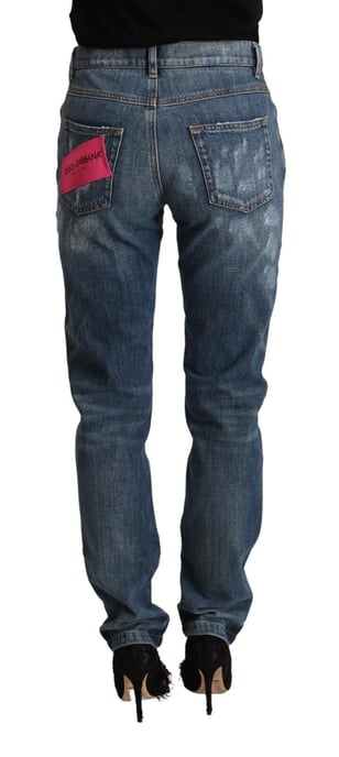 Jeans de Mezclilla Desgastados de Pierna Recta - Image 3