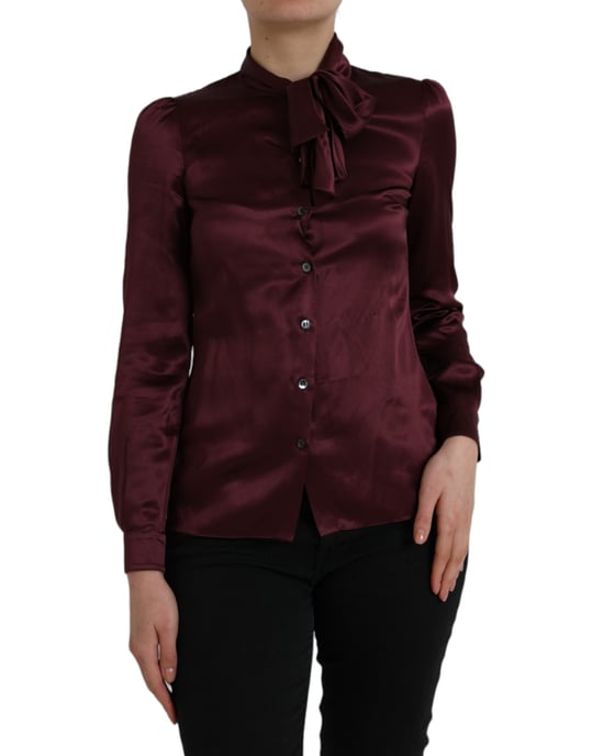 Blusa de seda con lazo - Image 1