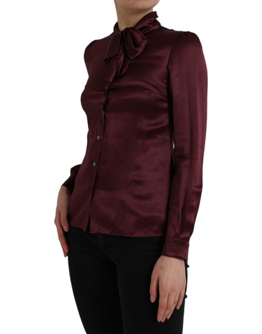 Blusa de seda con lazo - Image 2