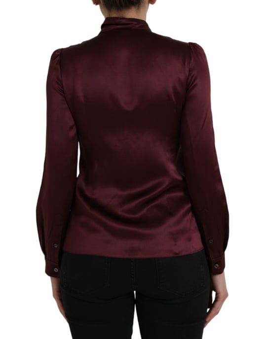 Blusa de seda con lazo - Image 3