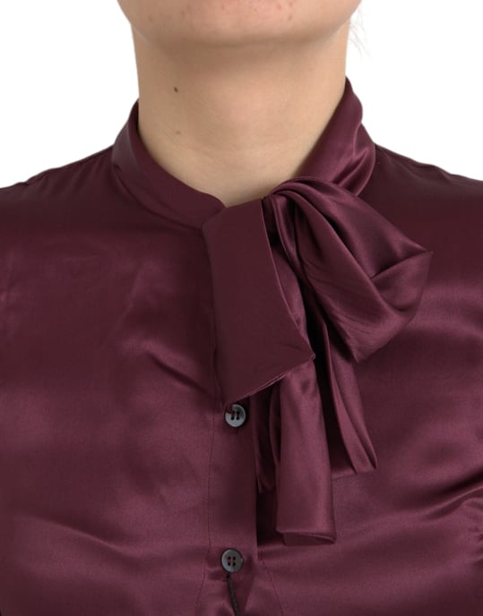 Blusa de seda con lazo - Image 4