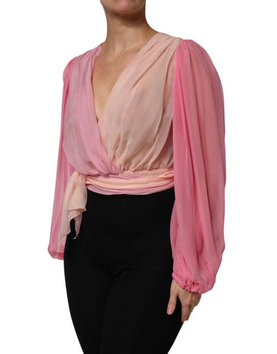 Blusa de Chifón de Seda Ombre - Image 3