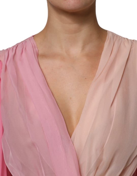 Blusa de Chifón de Seda Ombre - Image 5