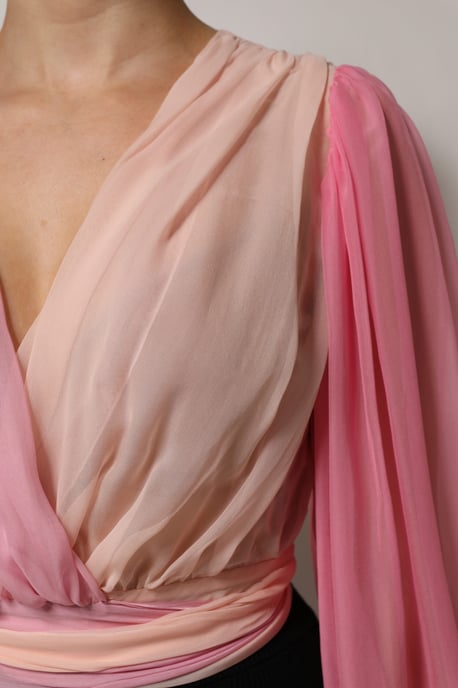 Blusa de Chifón de Seda Ombre - Image 6