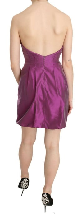 Vestido Mini Sin Mangas de Seda para Cóctel - Image 4