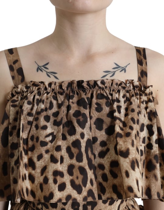 Vestido Mini de Estampado de Leopardo Dr28942 - Image 4