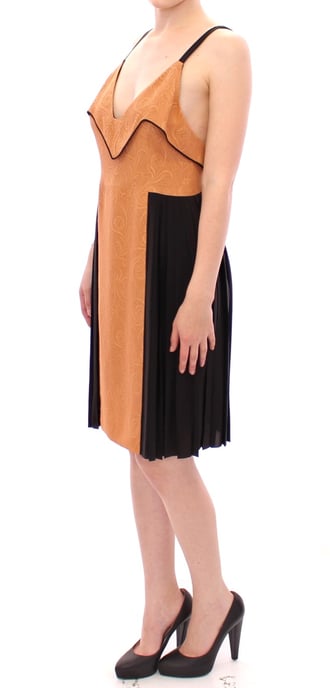 Vestido Midi Plisado Color Mostaza - Image 2
