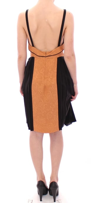 Vestido Midi Plisado Color Mostaza - Image 3