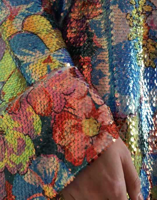 Vestido Mini Floral con Lentejuelas - Image 5