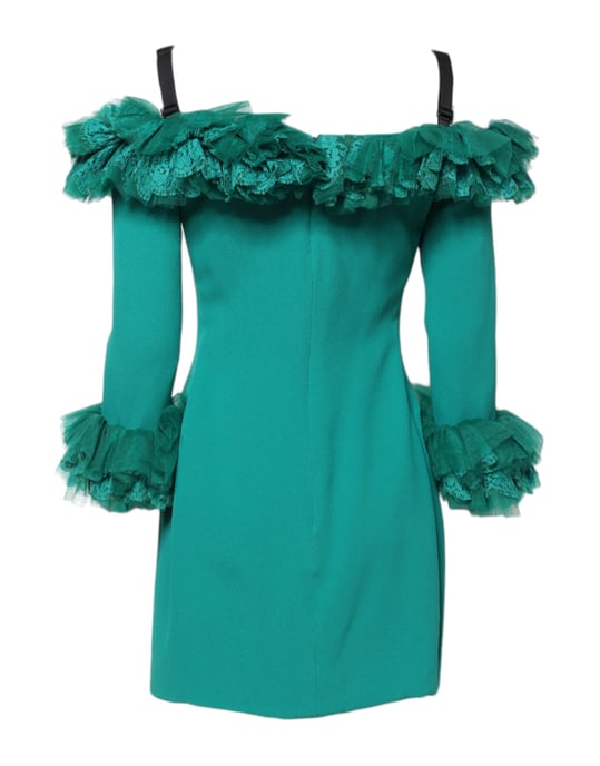 Vestido Mini de Encaje con Volantes - Image 3