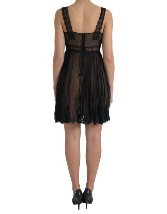 Vestido Mini con Ribete de Encaje - Image 3