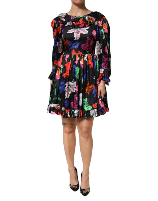 Vestido con estampado floral y volantes - Image 2