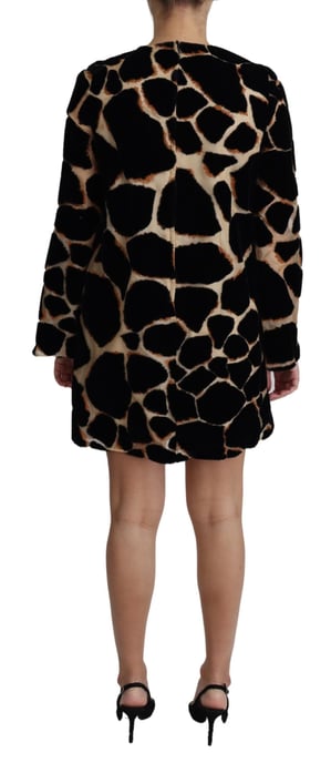 Vestido Mini de Terciopelo con Estampado de Jirafa - Image 2