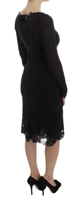Vestido de cóctel floral con corte láser - Image 4
