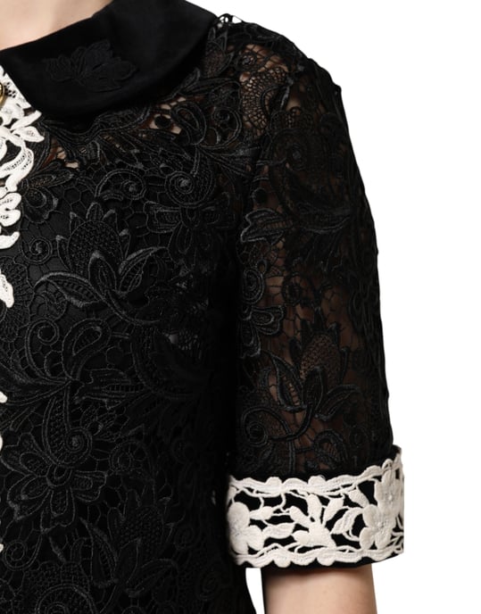 Vestido Mini de Encaje con Adornos Florales - Image 6