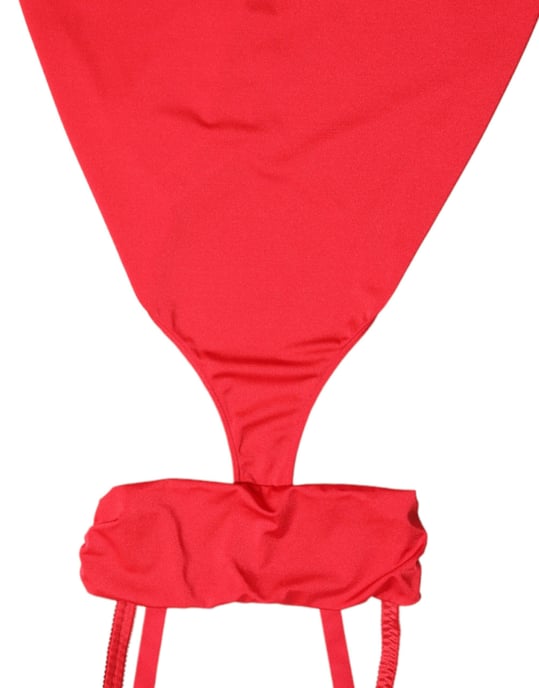 Vestido Mini Recortado Rojo - Image 6