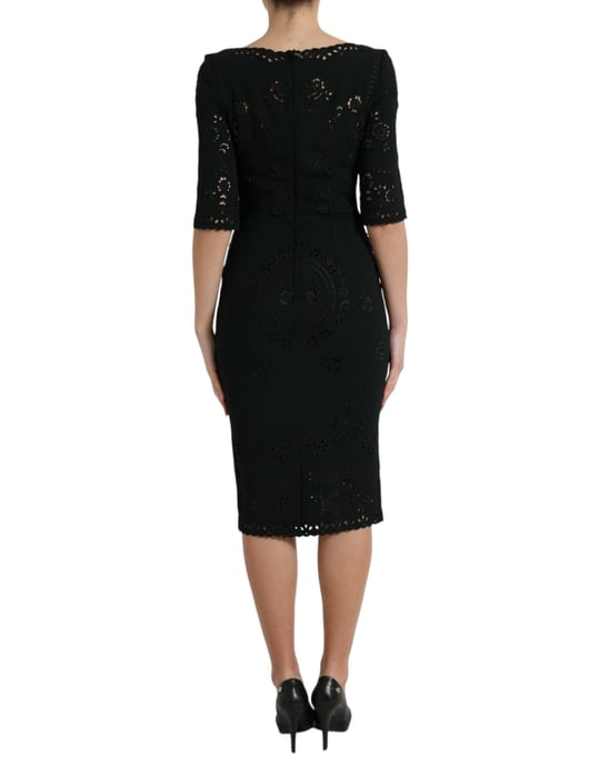 Vestido Lápiz de Encaje Floral - Image 3
