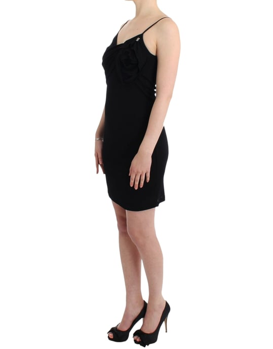 Vestido Mini Ajustado Sin Mangas con Detalles de Rosa - Image 2