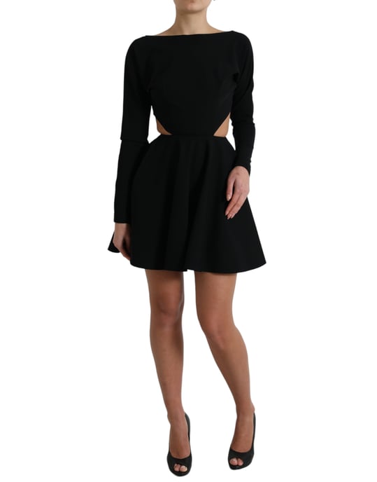 Vestido Mini con Corte y Mangas Largas Estilo Patinadora - Image 2