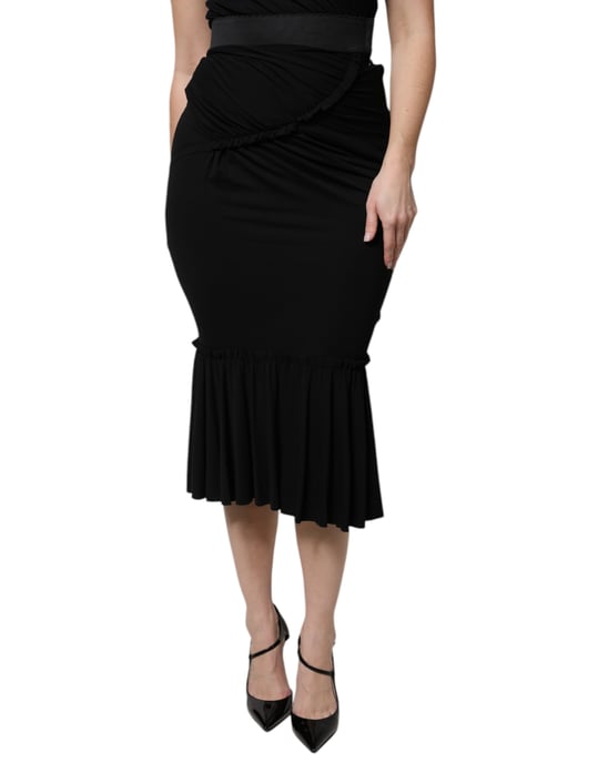 Falda Midi de Jersey Drapada Dolce Gabbana - Image 2