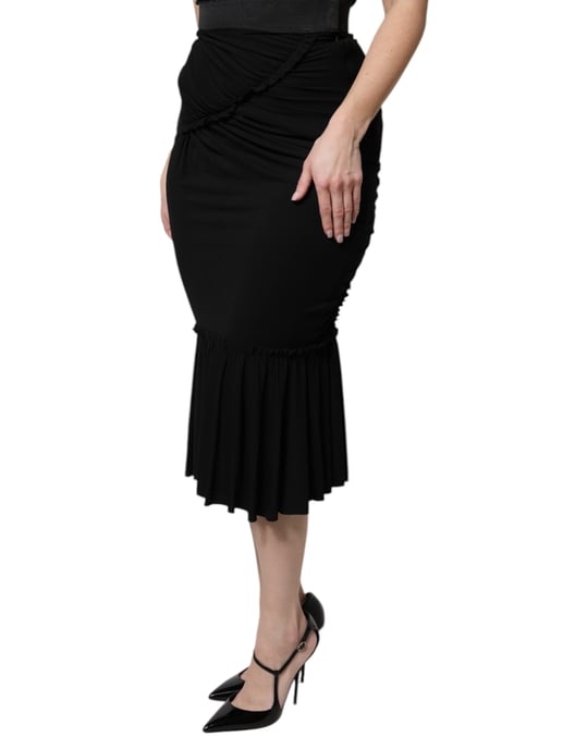 Falda Midi de Jersey Drapada Dolce Gabbana - Image 3