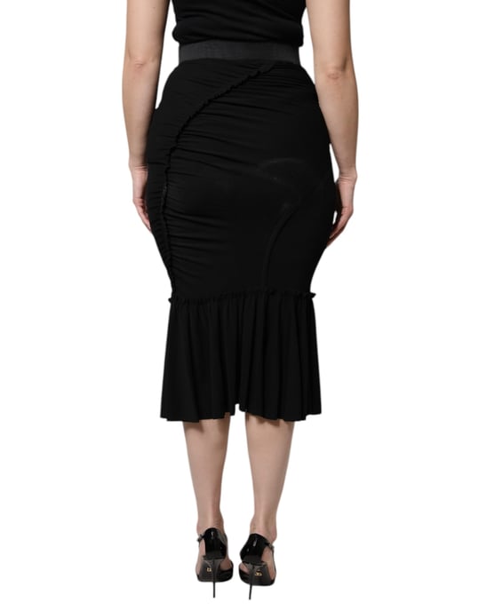 Falda Midi de Jersey Drapada Dolce Gabbana - Image 4