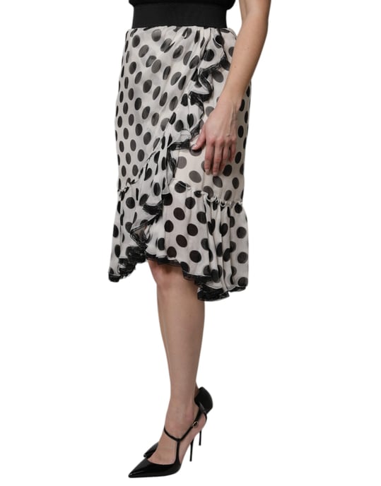 Falda Midi Envolvente con Volantes de Lunares - Image 3