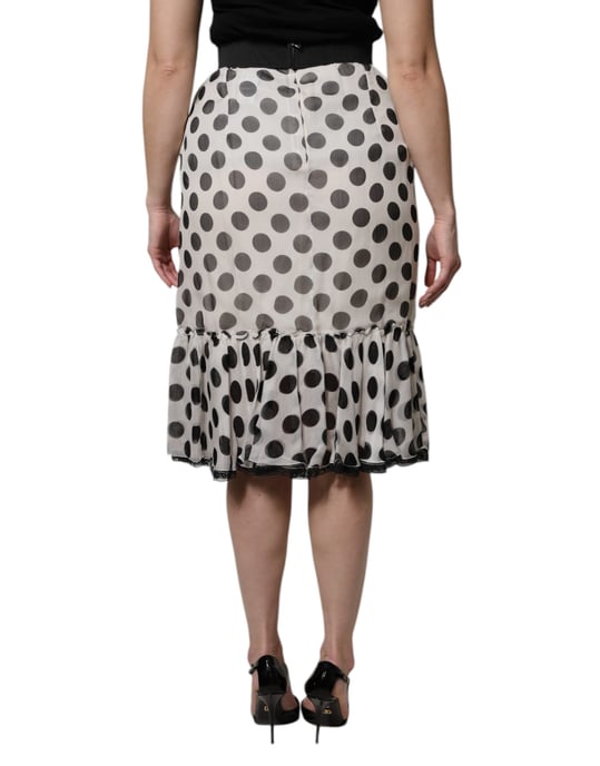 Falda Midi Envolvente con Volantes de Lunares - Image 4