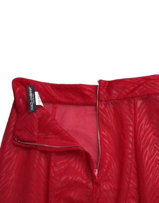 Falda Lápiz con Estampado de Cebra Roja - Image 5