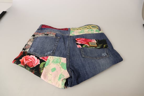 Jeans de Mezclilla Desgastados Floral Patch de Dolce Gabbana - Image 4