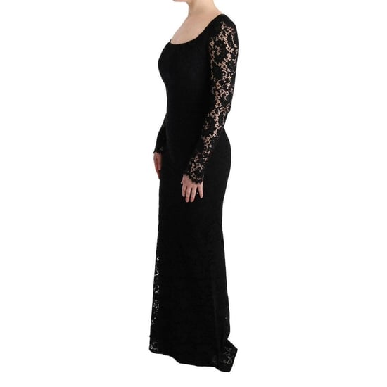Vestido Maxi de Encaje con Escote Cuadrado y Mangas Largas - Image 2